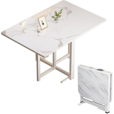 Folding Dining Table, Folding Table, Kitchen, Dining Room Table with Metal Legs, Space Saving & Robust, Small Dining Table for Small Spaces, Living Room, Dining Room, Kitchen