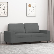 359392 2 vietų sofa, tamsiai pilka, 140 cm, audinys, poilsio sofa, sofos ir kušetės, poilsio sofa, sofa svetainei, sofa su miego funkcija