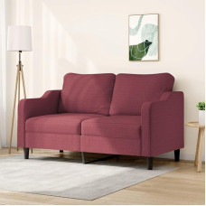 Dvivietė sofa Dvigulė sofa Sofa Lounge Sofa Relax Sofa Svečių sofa Loveseat Sofa Minkšta sofa gyvenamajam kambariui Svečių kambarys Miegamasis Vyno raudona 140 cm audinys