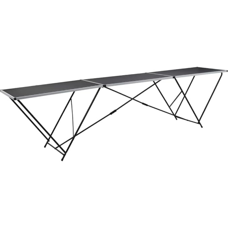 Baldai Item Home Klapptisch aus MDF und Aluminium, 300 x 60 x 78 cm, Möbel
