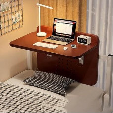 Wandmontierter Klapptisch, Kleiner Holzschreibtisch Klappbar montierte Werkbank Wandmontierter Klapptisch Schwebetisch Platzsparend für Büros Schlafzimmer Arbeitszimmer Restaurants(Brown, 80 * 30cm)