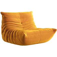 Minkšta tinginių grindų sofa, židinio kėdė, akcentas Bean Bag sofa svetainei, miegamajam, salonui, biurui, tinginių sofos kėdės, L, oranžinė