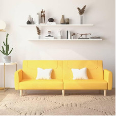 Sofa lova 2-vietis geltonas audinys, didelė sofa lova sofos komplektas minkštųjų baldų komplektas, tinkantis miegamajam bendrabučio biurui gyvenamajam kambariui