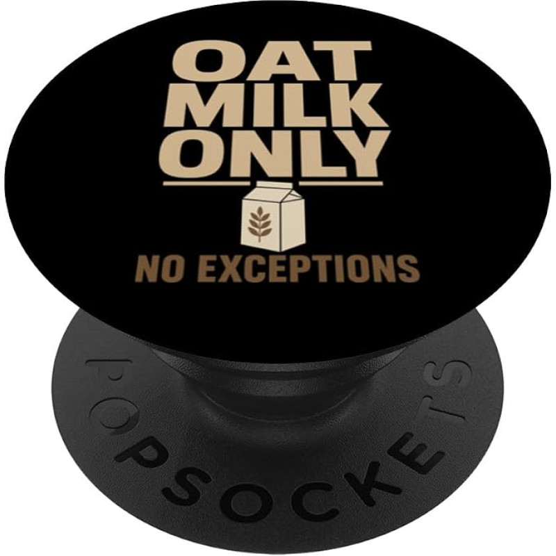 Hafermilch Latte milchfrei Veganer Kaffee auf pflanzlicher Basis PopSockets Klebender PopGrip