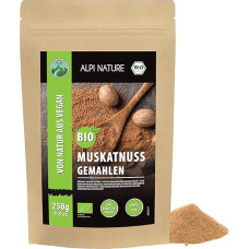 Alpi Nature Nutmeg Ground Organic Nutmeg 250 g, Nutmeg Organic Ground Nutmeg