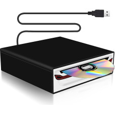 NHOPEEW Išorinis USB CD/DVD grotuvas automobiliui, nešiojamajam kompiuteriui ir išmaniajam televizoriui - 