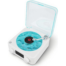 Topiky Bluetooth Speaker in Turntable Style with Night Light and Time Display, Vintage Bluetooth Speaker for Turntable with Stereo Sound Quality, Loud Volume and