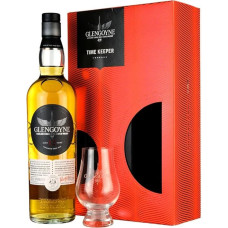 Glengoyne 12 Years - Timekeeper Set - Dovanų pakuotė su degustacine stikline - vienalyčių škotiškų viskių rinkinys (1 x 0,7 l)