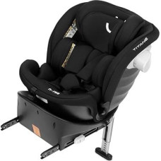 Nurse Titane Kindersitz i-Size 40-150 cm, 360° drehbar, ISOFIX mit Stützbein, Rückwärts- und Vorwärtsgerichtet, Seitenschutz, Schwarz