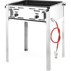 HENDI Grill-Master maxi, Elektroninis grilis, skirtas tik naudojimui aplinkoje, skirtas dujinėms viryklėms (propanui / butanui), 11,6 kW (Hs), 650x540x(H)840mm, Edelstahl 18/0