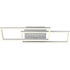 BRILONER - LED lubų šviestuvas su mažais LED taškeliais, šilta balta šviesa, pasukamas lubų šviestuvas, LED šviestuvas, aliuminio spalvos, 28 W svetainės kambario šviestuvas su atminties funkcija, 560 x 180 x 75 mm (D x Š x V)