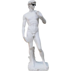 Dovydo statula Akiniai nuo saulės Mikelandželas Baltas Cool Dude Man figūra Ornamentas