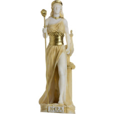 BeautifulGreekStatula Hera Santuokos, moterų, gimimo ir šeimos deivė Alabastro aukso spalvos 17 cm