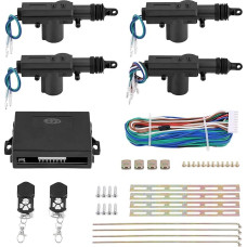 Centrinio užrakto modernizavimo rinkinys Centrinis užraktas Universali automobilio durų užrakto sistema su 2 sulankstomais raktais Nuotolinio valdymo rinkinys su bagažinės atidarymo mygtuku