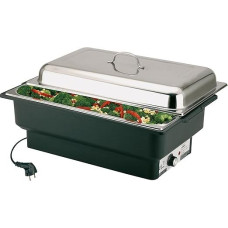 APS 12232 Electric Chafing Dish, 57 x 35 x 28 cm Food Container, Electric Water Basin with Temperature Control, Electric Chafing Dish with Polished Lid, 220-240 V, 760-900 Watt