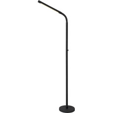 LUCIDE GILLY įkraunamas grindų šviestuvas su skaitymo lempa, baterija, LED Dim. 1 x 6 W 2700 K, juodos spalvos