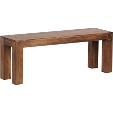 FineBuy Valgomojo suolas 120 cm medžio masyvo Sheesham medienos suolas Natūralus produktas Virtuvės suolas kaimo namų stiliaus rudos spalvos