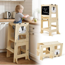 labebe Montessori mokymosi bokštas vaikams, didelio formato sulankstomas mokymosi bokštas, 