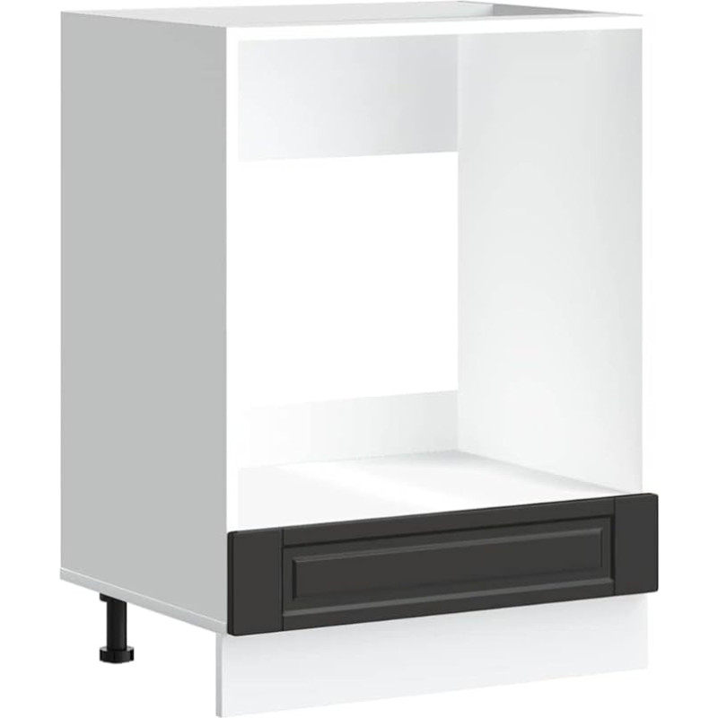vidaXL Porto Hob Cabinet Black Wood Composite, Oven Cabinet, Stove Cabinet, Oven Cabinet, Kitchen Oven Cabinet, Kitchen Stove Cabinet