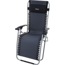 Regatta Unisex's Colico Lounging Recliner Camping Chair, Black/Seal Grey, vienas dydis