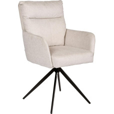 Eldo Swivel Chair Dining Room 60 x 68 x 94 cm - Dining Room Chairs Quilted 360° Rotating Office Chair - for Dining Room Kitchen Living Room Salon Desk (Beige)