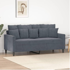 LAPOOH 359304 2-Seater Sofa, Dark Grey, 140 cm, Velvet, Lounge Sofa, Sofas & Couches, Relax Sofa, Couch for Living Room, 140 cm