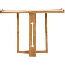 Konsolentisch mit Erhöhtem Kopfteil, Console Table mit Dreieckiger Stütze, Geeignet für Flur und Wohnzimmer(Yellow,140x30x80CM/55x12x31IN)