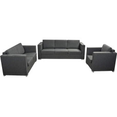 Dreiteilige Stoff-Sofagarnitur Dunkelgrau 82/137/191 cm Breit Modernes Lounge-Set mit Abnehmbaren Bezügen Eckgeeignet for Living Room Home Office