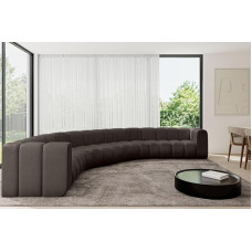 ALTDECOR Lazro-U1-U1-373 x 70 cm Modulinė U formos kampinė sofa Kampinė sofa Gyvenamasis kraštovaizdis Grindų sofa U1-373 x 373 x 70 cm Ruda