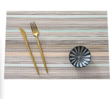 Tischsets Advanced Stripes Tischsets, schmutzabweisende Tischsets, Tischsets für Küchentisch, Theke, Büro, Schreibtisch Stoffunterlage