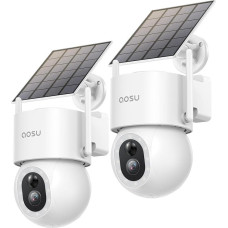 aosu 3K 5MP lauko stebėjimo kamera su saulės baterija, 360° PTZ, 