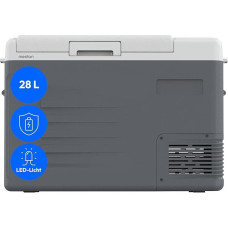 MEDION MD370027 Mobili elektrinė kompresorinė šaldymo dėžė (28 l talpos, elektrinė, mini šaldytuvas ir šaldiklis, 12 V 24 V 230 V, automobilinis adapteris, skirta automobiliui, sunkvežimiui, karavanui, stovyklavietei, valčiai, sodui, festivaliui, MD370027