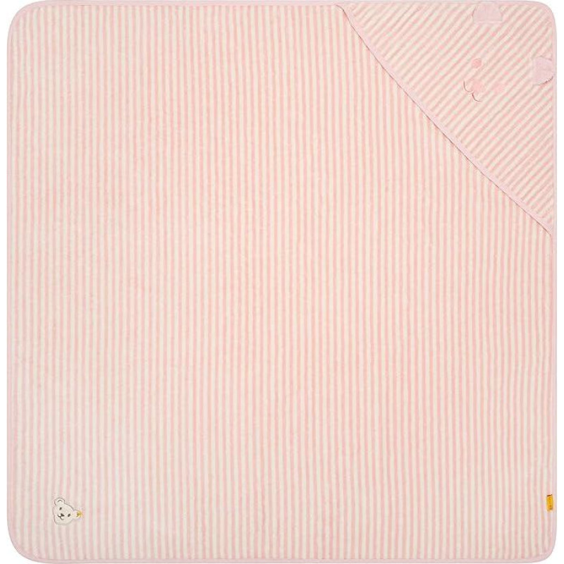 Steiff Baby Unisex vonios rankšluostis Minkštas medvilninis rankšluostis su gobtuvu 100 x 100 cm