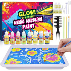 Hapikids Craft Set Marbling Paint for Children, Craft Set Children from 6 Years Gift Girls 5-12 Years Toy from 6-12 Gifts 6-11 Years Crafts Girls 8 Years