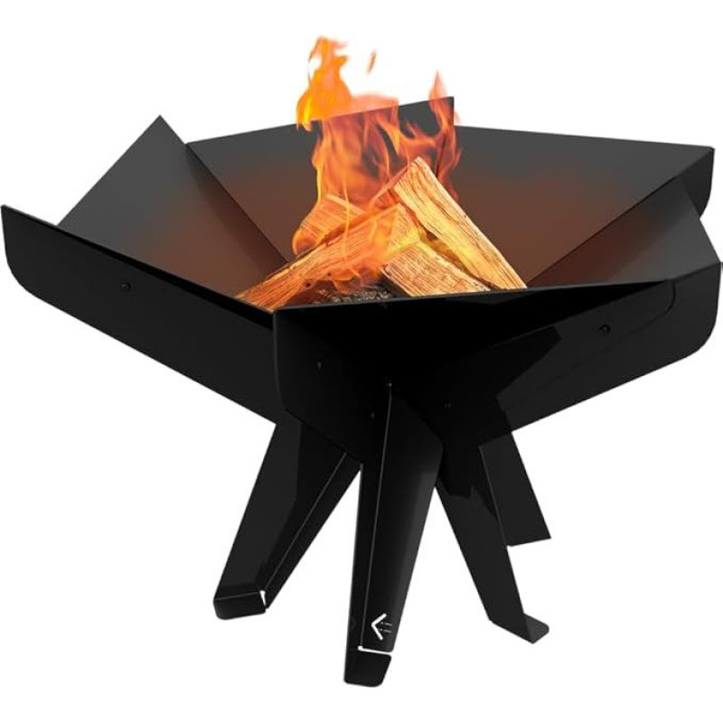 Kratki Fire Hex 독립형 육각형 정원 화재 그릇 치수 W57.2 x L66 x 높이 41.9cm(16 x 16 x 16.7 인치), 무게 17.7 kg (20 파운드) 튼튼한 내열성 강철 소재