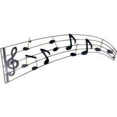 BWA New Metal Wall Art Decor - Light Scroll - Music Sweep Score