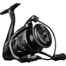 Spinning Reel, 12 kg Maximum Tensile Force, Graphite Reel, 9 + 1 Ball Bearings, 5.2:1 Gear Ratio, Fishing Reel for Bass, Perch and Pike for Saltwater and Freshwater Fishing (Black, 2000 Series)