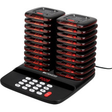 Retekess TD183 Pager Call System, Pager Long Range, FSK 800M, 300 mAh Battery 28H, Stable and Durable, Call Log Check, Pager System for Logistics, Warehousing, Hotel (20 Pagers)