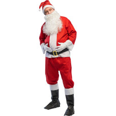 Boland 13333 - Kostüm Weihnachtsmann für Erwachsene, 6-teilig, Faschingskostüm für Nikolaus, Santa Claus Set für Weihnachten, Karneval und Mottoparty