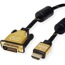ROLINE GOLD monitoriaus kabelis DVI-HDMI ST-ST (24+1) Dual Link 5 m