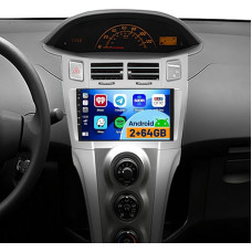2+64G Android 13 automobilinis radijas Toyota Yaris/Vizi 2005-2011 su belaidžiu Carplay Android automobiliu, 9 colių ekrano automobilinis radijas su Bluetooth/WiFi/GPS/ galinio vaizdo kamera/FM/RDS/SWC/28 temų rinkiniai
