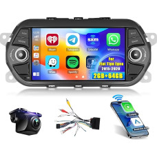 Hikity [2+64GB] Android 15 Car Radio, CarPlay Android Car Wireless, for Fiat Tipo Egea 2015-2020, 7 Inch Screen Car Radio, Bluetooth, Mirror Link, GPS WiFi FM RDS SWC EQ