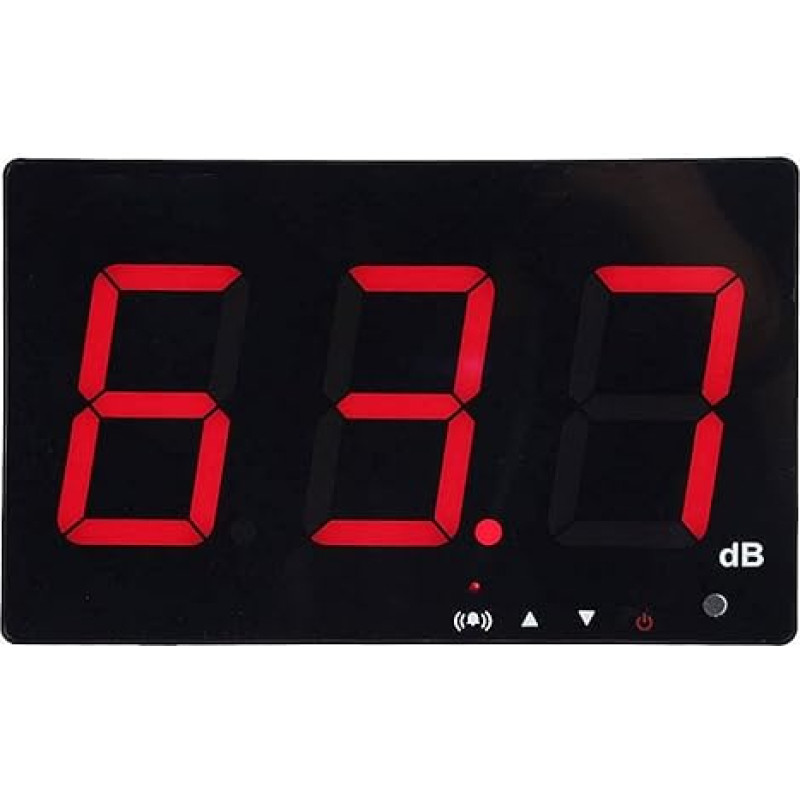 AUNMAS garso lygio matuoklis, USB maitinamas 9,6 colių LCD skaitmeninis garso lygio matuoklis SW-525B sieninis 30-130 dB triukšmo matuoklis
