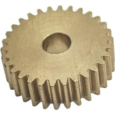 Zahnradritzel, Ritzelmotorzahnrad, 0,6-Modul-Kupferzahnrad, gerade Zähne, zylindrisches Zahnrad, 8,4 mm Durchmesser, 5 Dicke, flache Stirnritzelwellen-Hardware(2mm bore)