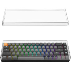 GEEKRIA Tenkeyless TKL Keyboard Dust Cover, Clear Acrylic Keyboard Cover for 65% Compact 68 Key Computer Mechanical Gaming Keyboard, Wireless Portable Keyboard Compatible with Keychron k6 68