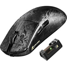 ATTACK SHARK R11 Ultra Carbon Fiber 8000Hz Wireless Gaming Mouse, 49g Superlight, 42000DPI, 20000FPS, PAW3950MAX, Nordic 52840, Ice Feel Coating, BT/2.4G/Wired, PC/Mac, Forged Black