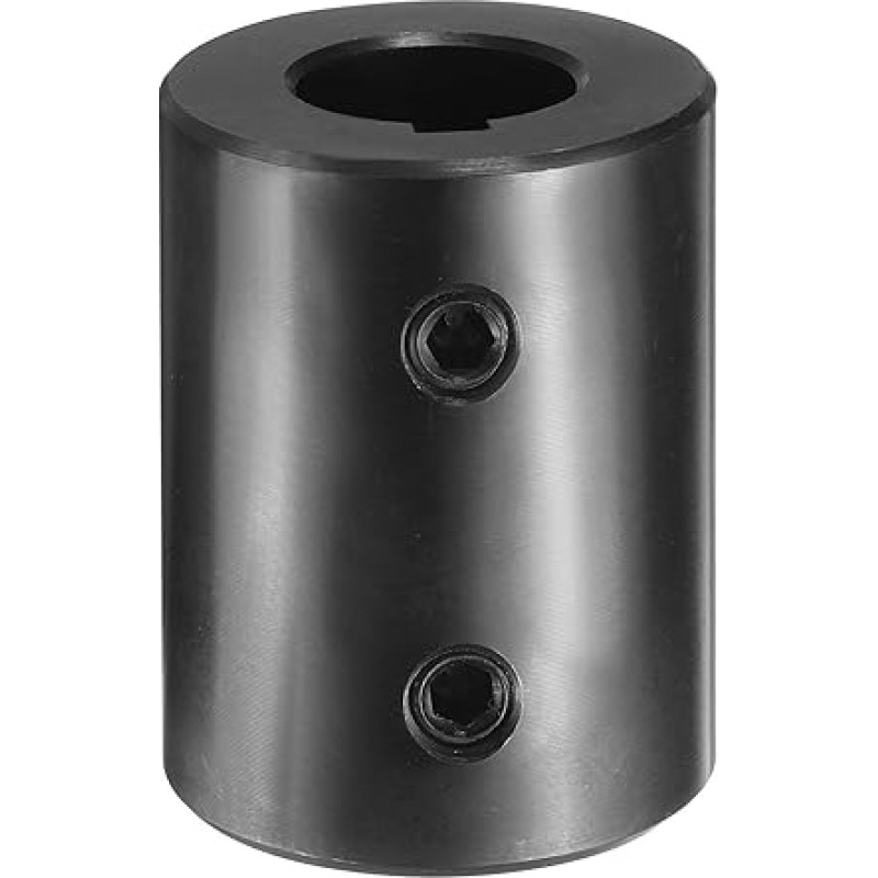 tiekimo žemėlapis Wellenkupplung, 1,9 cm Bohrung, 3,8 cm Außendurchmesser, 5,1 cm Länge, schwarzoxidbeschichteter Stahl, starre Kupplung für 3D-Drucker, Motorrad (2 Schrauben)