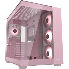 COUGAR Gaming | PC-Gehäuse Gaming | FV150RGBWHITE - Weiß - Mini-ITX, Micro-ATX ir ATX - Doppelkammer - kompatibel mit 400 mm GPU - ARGB - fortschrittliche Kühlung - bis zu neun Lüfter - Rosa