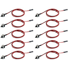 2-Pin PC Host Switching Cable Computer Reboot Power Wire 100 cm Reset SW Button On/Off ATX Housing Power Button Motherboard Jumper Pack of 10