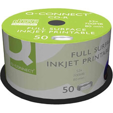KF18020 Q-Connect rašaliniu spausdintuvu spausdinamų CDR diskų suktuvas, 50 vnt.
